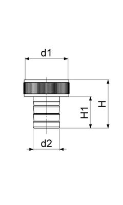 Schloesser JS SCHLAUCHVERSCHRAUBUNG,2-TEILIG, 3/4", VERCHROMT, DN 20, Material Messing Bild 3