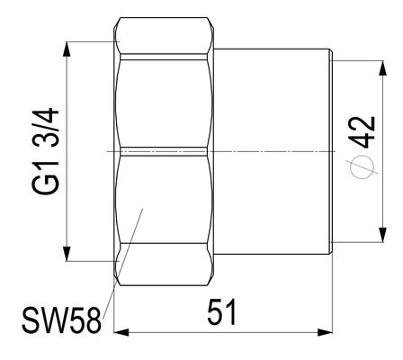 Schloesser JS ANSCHLUSSVERSCHRAUBUNG F.CU-R. KONISCH-DICHTEND, 1 3/4", DN 42 Bild 3