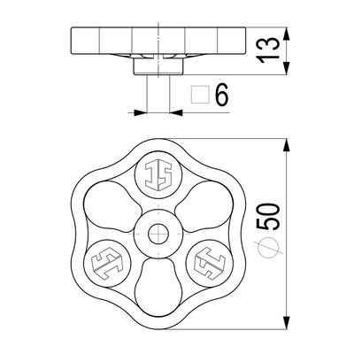 Schloesser Handrad, für Armaturen 3/8" - 3/4", Farbe grün Bild 3