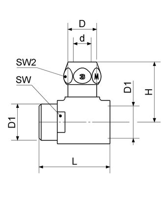 Schloesser JS T-STüCK M. 1 QüTSCHVERSCHR, IGxAG 1/2",3/, 8" x 10MM, VERCHR, DN 10, Farbe chrom Bild 4