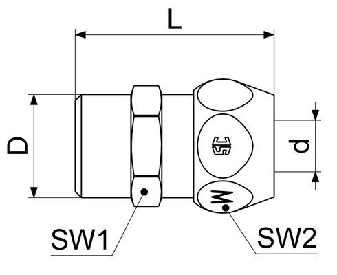 Schloesser JS QüTSCHVERSCHRAUB. AUF NIPPEL, MIT AG, DN 8,3/, 8" x 3 /, 8" x 8MM, VERCHR, 32 mm, Farbe chrom Bild 4