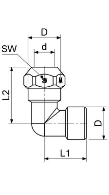 Schloesser JS WINKEL M. 1 QüTSCHVERSCHRAUB,1/, 2" x 1 /, 2" x 12MM, VERCHROMT, DN 12, Farbe chrom Bild 4