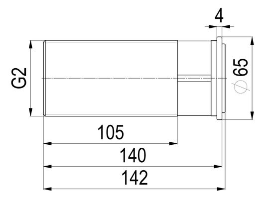 Schloesser Zwischenstück ablaengbar, für Abzweig-T-Ventile Eingang 2", 140 mm Bild 3