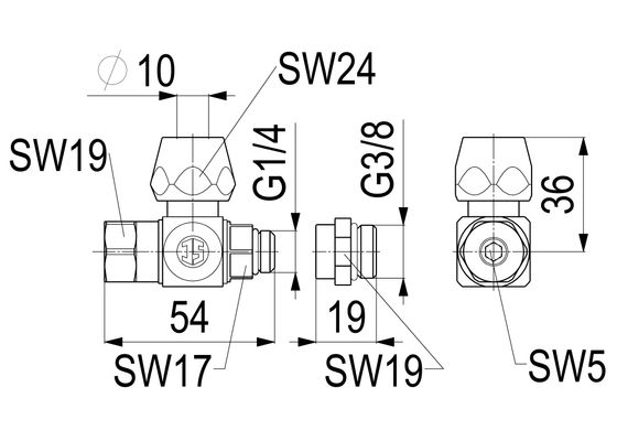 Schloesser JS PROBENAHMEVENTIL, MIT AUSLAUF- ROEHRCHEN, DVGW, DN 8+DN 10 Bild 4