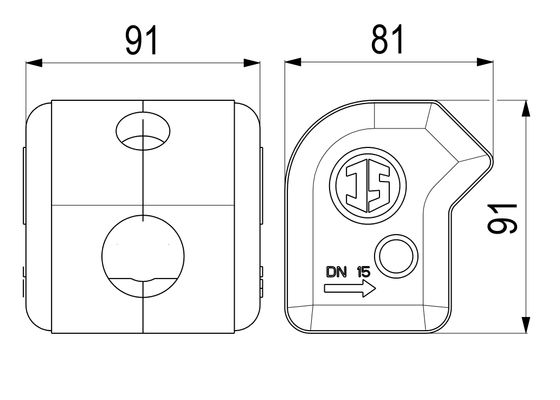 Schloesser Schlösser Daemmschale, für Freistrom- und KFR-Ventile, mit Innengewinde 1/2", DN 15 Bild 3