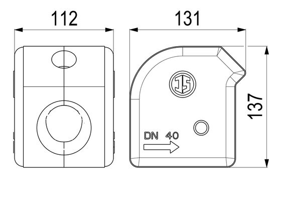 Schloesser Schlösser Daemmschale, für Freistrom- und KFR-Ventile, mit Innengewinde 1 1/2", DN 40 Bild 3