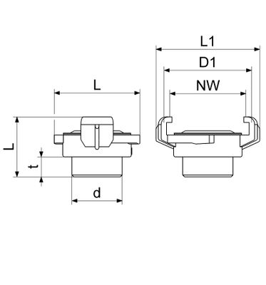 Schloesser JS SCHNELLKUPPLUNG, MIT AG,3/8", KTW+W270, DN 10, Material Messing Bild 4
