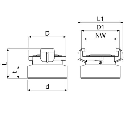Schloesser Schnellkupplung Gewindestück 1 1/2" AG, Material Messing Bild 3