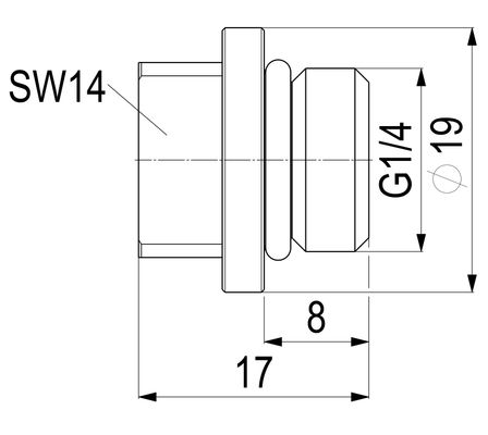 Schloesser JS ENTLEERUNGSSTOPFEN, MIT O-RING SCHWERE AUSFüHRUNG, 1/4", MS, DN 8 Bild 3