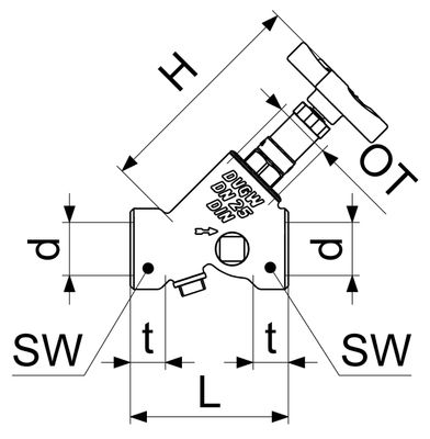 Schloesser Schlösser KFR-Ventil Rotguss 1" IG beiders. Stopfen, nichsteigende Spindel, DN 25 Bild 3