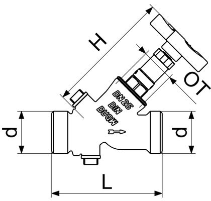 Schloesser Schlösser KFR-Ventil Rotguss 2 x 3/4" AG, mit Stopfen, nichtst.Spindel, DN 15 Bild 3