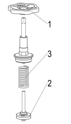 Schloesser Oberteil, mit Handrad 1 1/4", für KFR-Ventil, Material Messing Bild 4