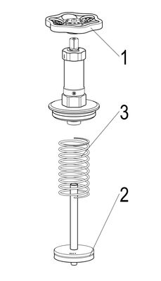 Schloesser Oberteil, mit Handrad 2", für KFR-Ventil mit nichtsteigender Spindel, Material Messing Bild 3