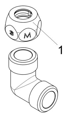 Schloesser JS WINKEL M. 1 QüTSCHVERSCHRAUB,1/, 2" x 1 /, 2" x 12MM, VERCHROMT, DN 12, Farbe chrom Bild 3