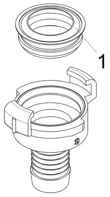 Schloesser JS SCHNELLKUPPLUNG, FüR SCHLAUCH -1/2", KTW+W270, DN 15, Material Messing Bild 3