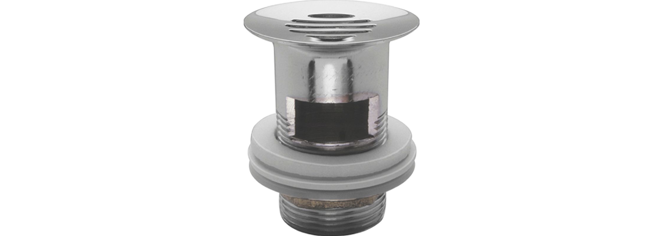 P&M Siebventil, mit Überlauf, 1 1/4", Durchmesser: 60 mm, Länge: 70 mm, 63 mm, Farbe chrom Bild 1