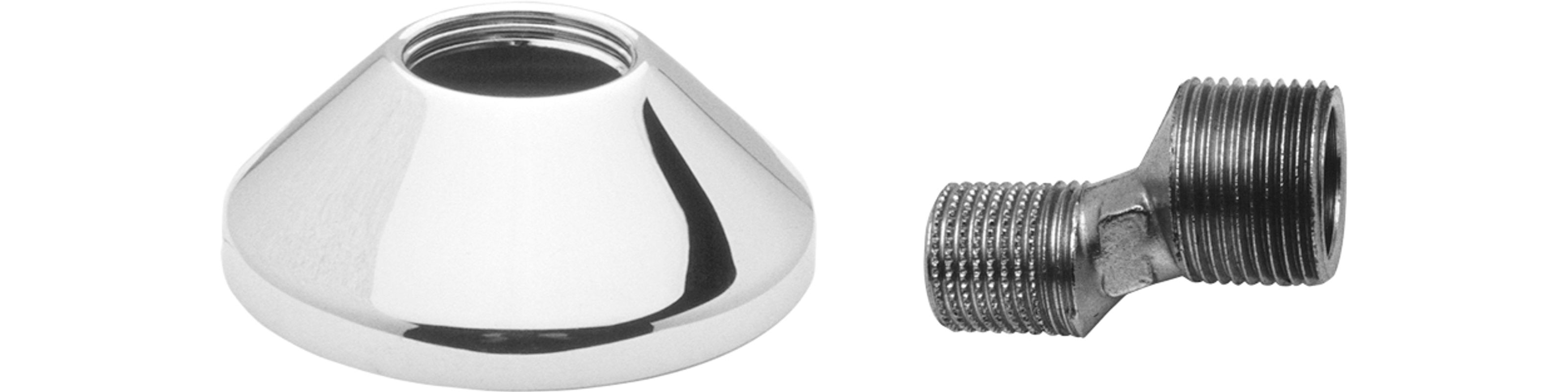 P&M S-Anschluss 1/, 2" x 3 / 4", mit Schraubrosette, Verstellbereich: 13 mm, Farbe nickel Bild 1