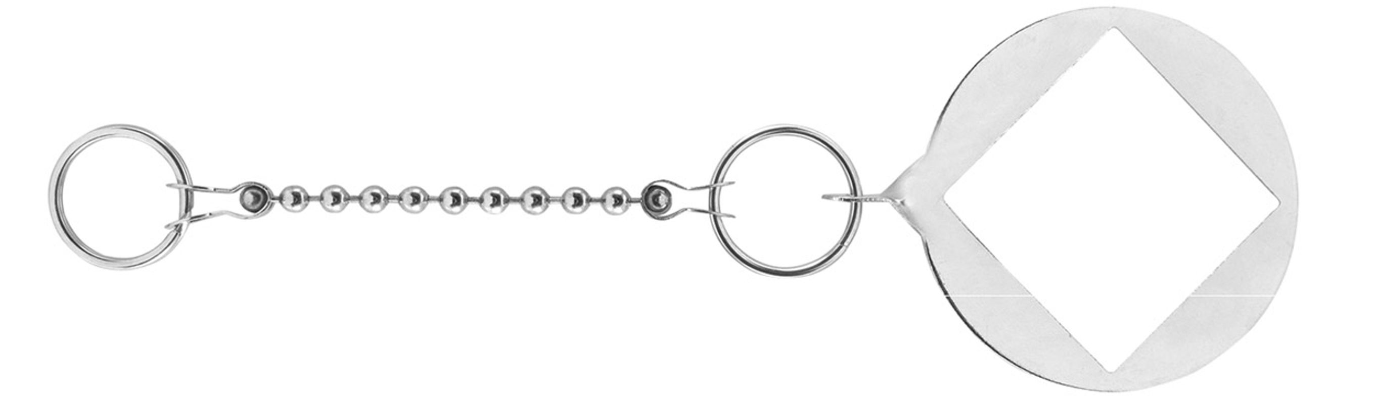 Schmidt Kettenhalter, mit Standhahnring, mit Kugelkette 30 cm, Farbe silberfarben Bild 1