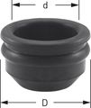 Schmidt Gummi-Nippel, mit Sickenwulst, für HT-Muffe DN 1/4"/32 mm, 40 x 1 mm, Farbe schwarz Bild 1
