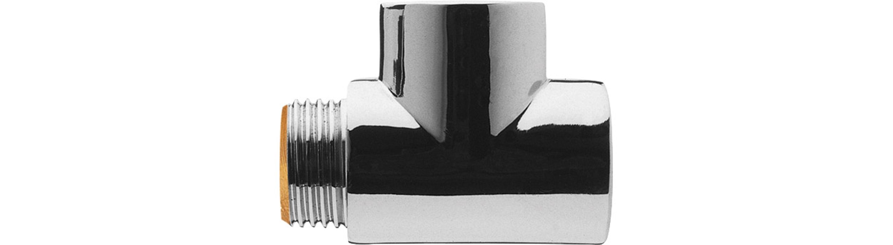 Schmidt T-Stück AG 1/2" x IG 1/2" x IG 1/2" für einfache Zapfstellen verchromt, Farbe chrom Bild 1