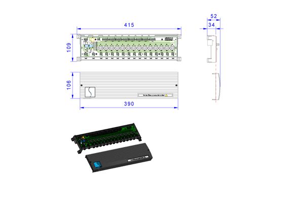 Strawa logiX Klemmleiste RT8-STA14 230 V Heizen und Kühlen Bild 2