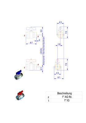 Strawa Anschlussgarnitur e-class AG 1'' Bild 2