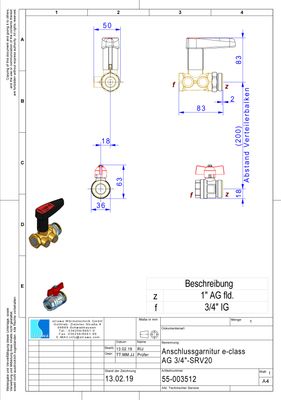 Strawa Anschlussgarnitur e-class AG 3/4" - SRV20 Bild 2