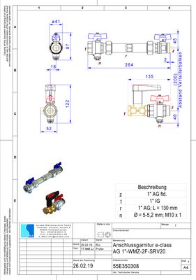 Strawa Anschlussgarnitur e-class AG 1" WMZ-2F-SRV20 Bild 2