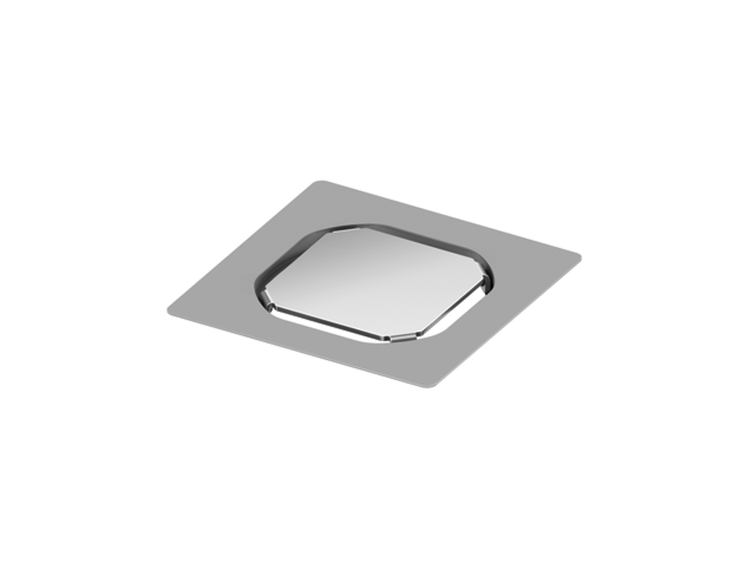 Tece drainpoint S Rostrahmen Edelstahl inklusive Fliesentraeger rahmenlos, 100 x 100 mm, Farbe silberfarben Bild 1