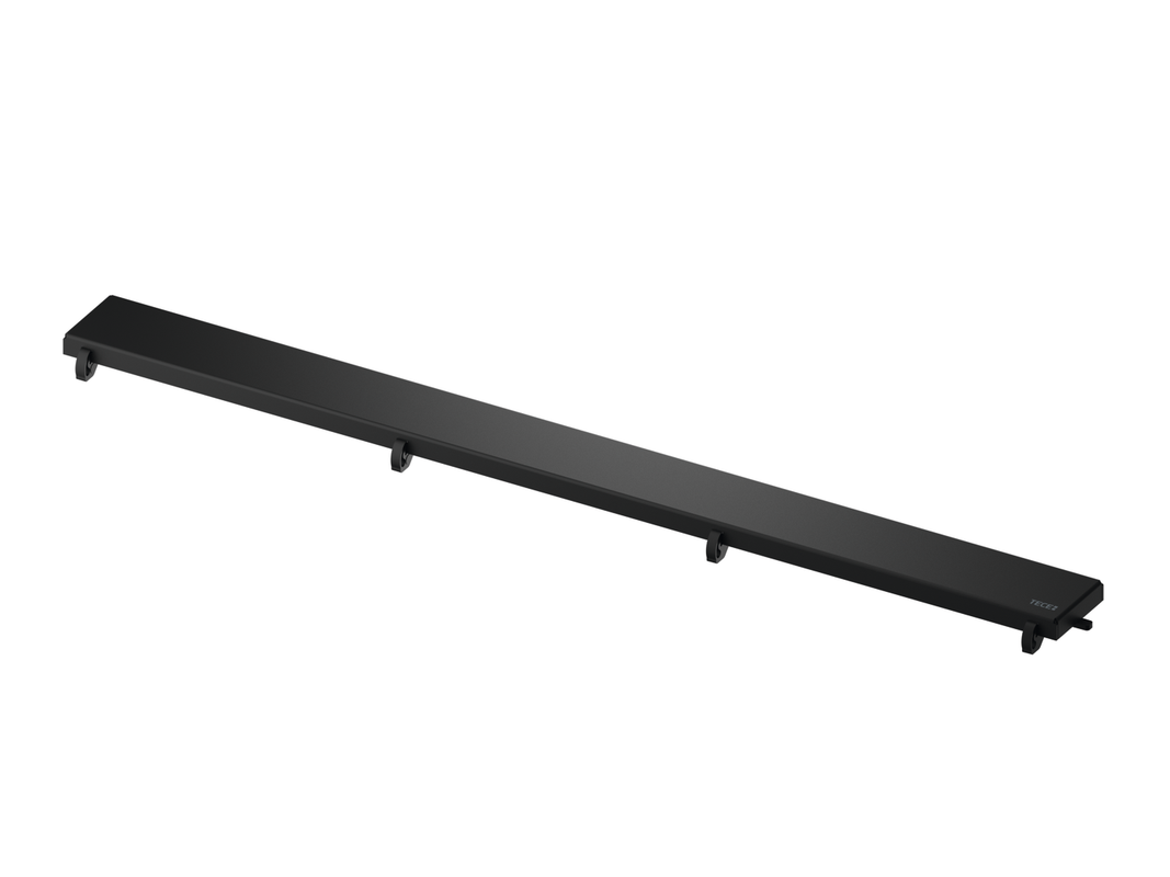 Tece drainline Designrost "steel" Edelstahl schw. matt besch, für Duschrinne, 1200 mm, 22 x 1145 x 66 mm, Farbe schwarz Bild 1