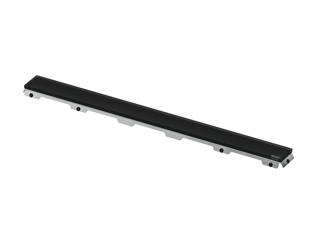 Tece drainline Glasabdeckung, schwarz satiniert, 700 mm, 22 x 643 x 66 mm, Farbe schwarz Bild 1