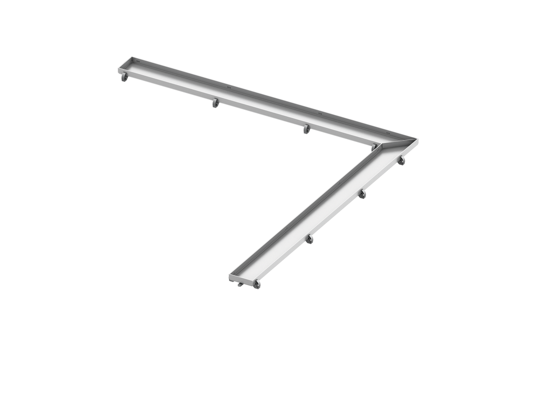 Tece drainline Fliesenmulde "plate", 1000 x 1000 mm, Farbe silberfarben Bild 1