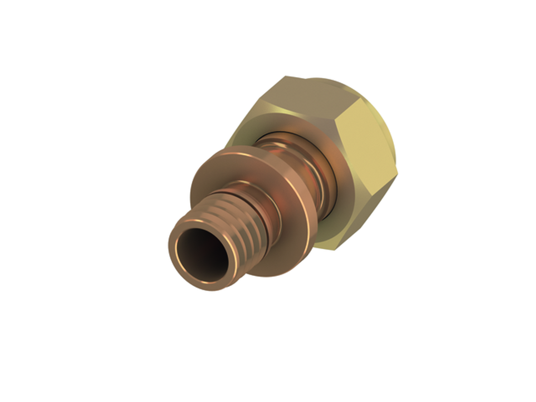 Tece flex Rotguss Verschraubung 32 mm x 1 1/2" IG, flachdichtend Bild 1