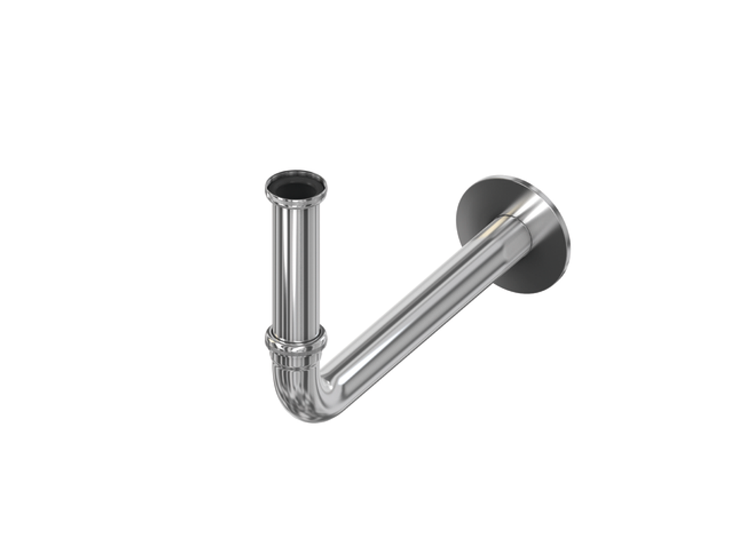 Tece profil Anschlussbogen 1 1/4", für UP-Geruchsverschluss, messing, Farbe chrom Bild 1