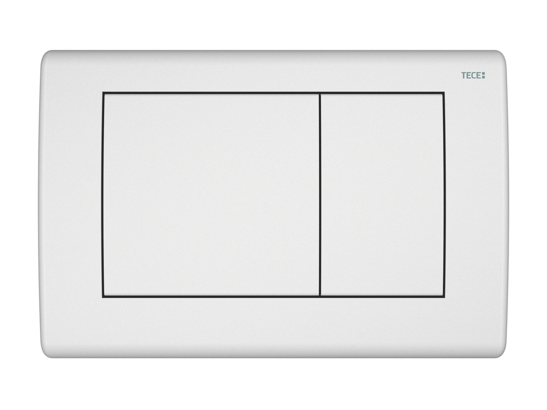 Tece planus WC-Betätigungsplatte weiss seidenmatt Zweimengentechnik, Farbe weiß Bild 1
