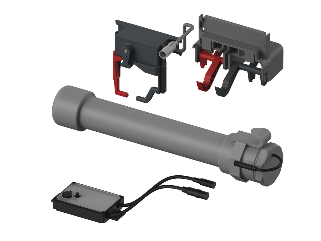 Tece planus WC-Fernauslösung, für Stützklappgriffe, 6 V-Batterie, Farbe braun Bild 1