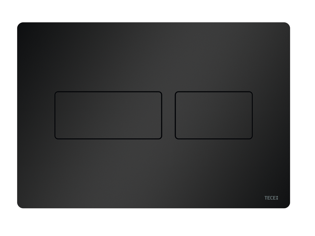 Tece solid WC-Betätigungsplatte, für Zweimengentechnik, 150 x 220 mm, Farbe schwarz Bild 1