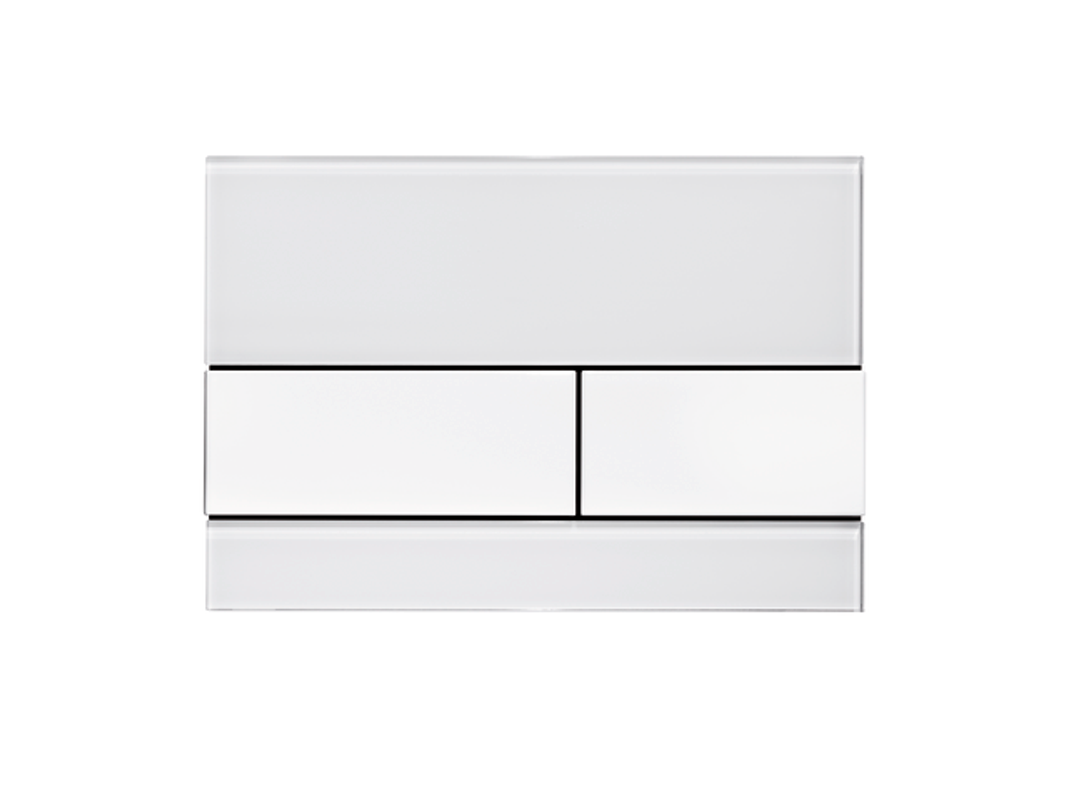 Tece square WC-Betätigungsplatte Glas, Tasten, 150 x 220 mm, Farbe weiß Bild 1