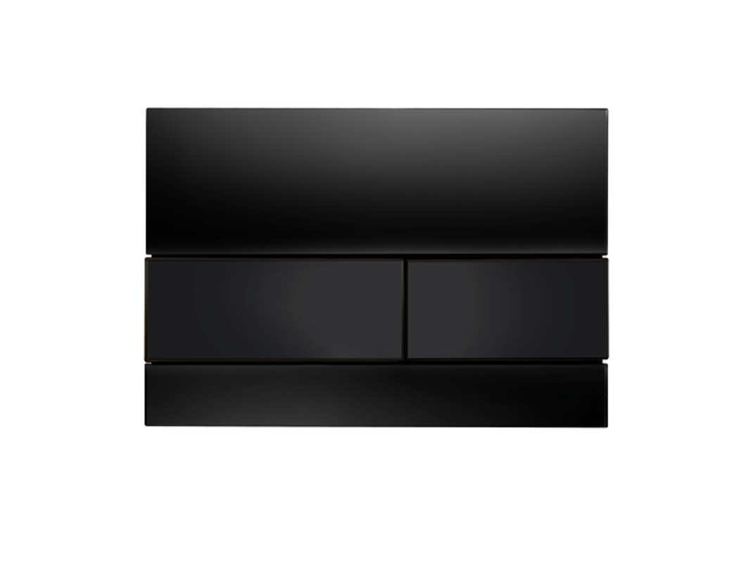 Tece square WC-Betätigungsplatte Glas, Tasten, 150 x 220 mm, Farbe schwarz Bild 1
