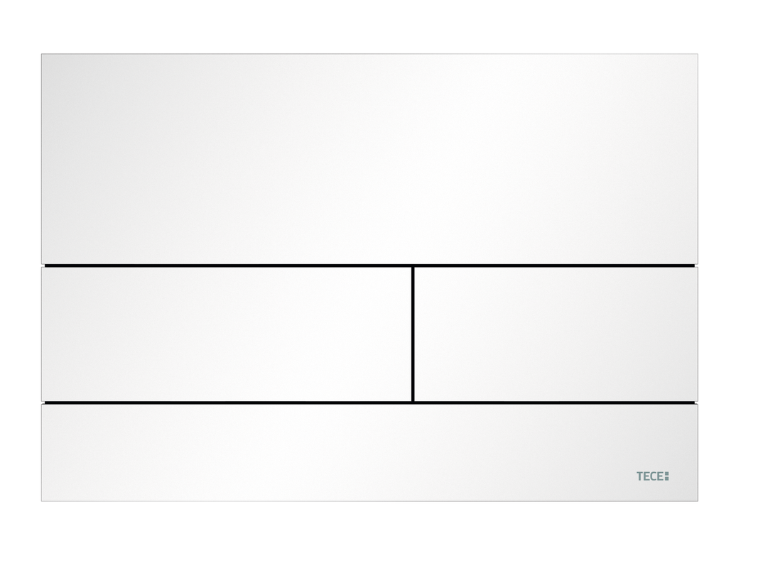 Tece square II WC-Betätigungsplatte Metall, 2-Mengentechnik, 150 x 220 x 3 mm, Farbe weiß Bild 1