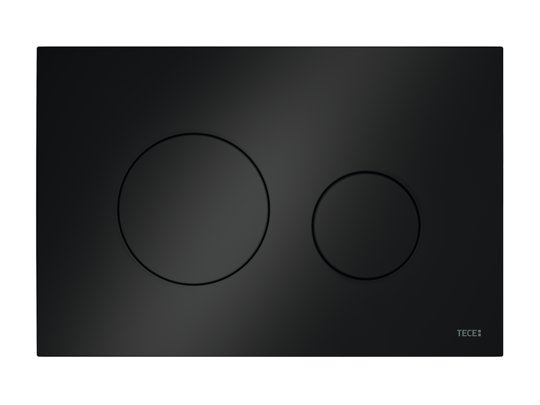 Tece loop WC-Betätigungsplatte Kunststoff, für Zweimengentechnik, 150 x 220 mm, Farbe schwarz Bild 1