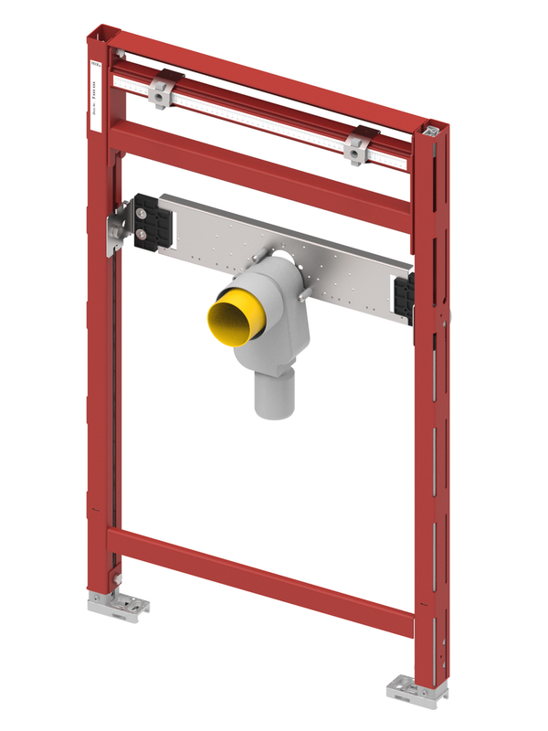 Tece profil Universalmodul für Waschtisch UP-Geruchsverschluss, Bauhöhe 820 - 980 mm, 820 x 500 x 75 mm, Farbe rot Bild 1