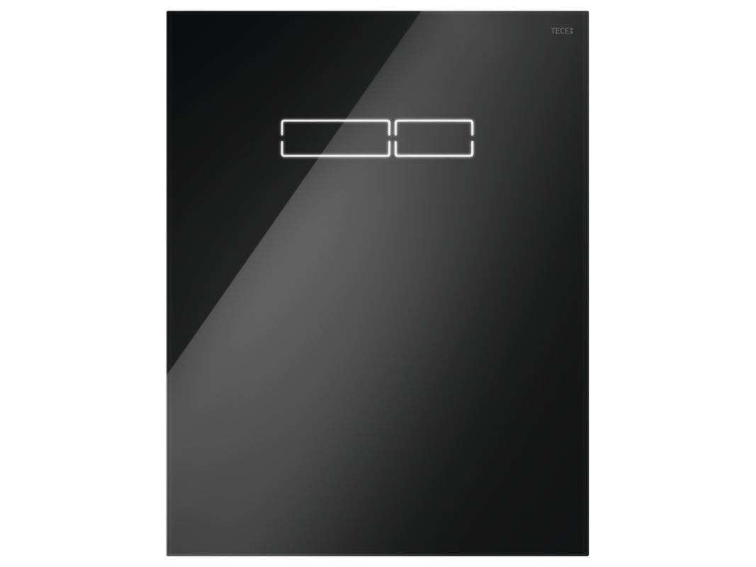 Tece lux Betätigungsplatte, mit elektr. sen-Touch Betätigung, Glas, 555 x 430 mm, Farbe schwarz Bild 1