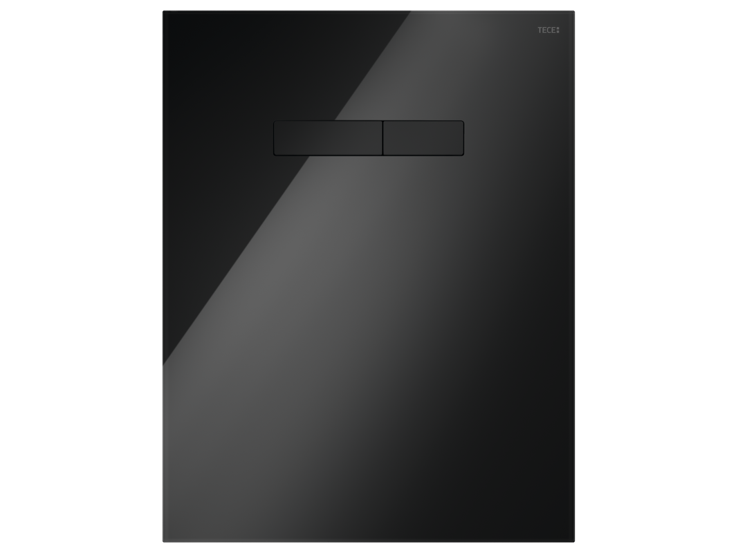 Tece lux Betätigungsplatte, mit manüller Betätigung, Glas, Tasten, 555 x 430 mm, Farbe schwarz Bild 1