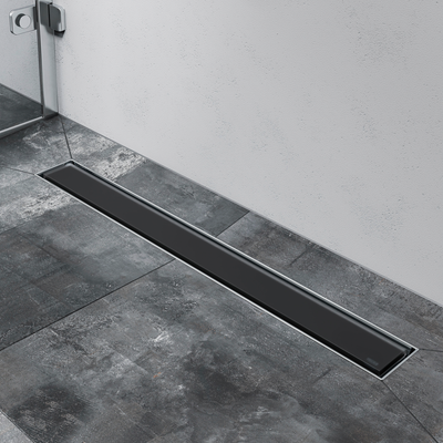 Tece drainline Glasabdeckung, schwarz satiniert, 700 mm, 22 x 643 x 66 mm, Farbe schwarz Bild 3