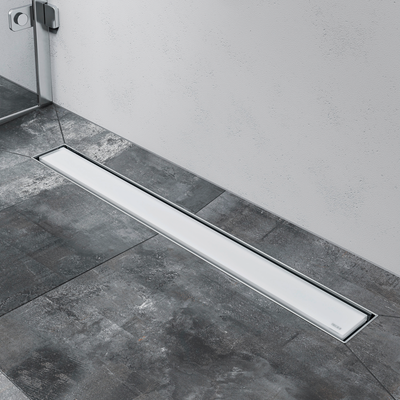 Tece drainline Glasabdeckung, weiss satiniert, 700 mm, 22 x 643 x 66 mm, Farbe weiß Bild 3