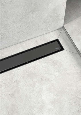Tece drainline Designrost "steel" Edelstahl schw. matt besch, für Duschrinne, 1200 mm, 22 x 1145 x 66 mm, Farbe schwarz Bild 3