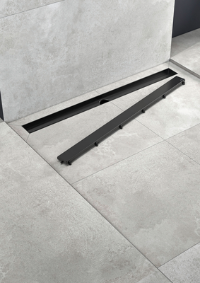 Tece drainline Designrost "steel" Edelstahl schw. matt besch, für Duschrinne, 1200 mm, 22 x 1145 x 66 mm, Farbe schwarz Bild 4