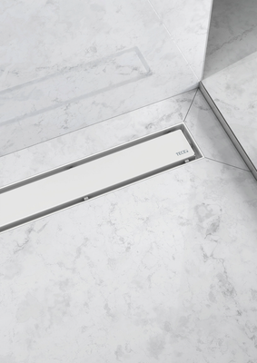 Tece drainline Designrost "steel" Edelstahl besch, für Duschrinne, 800 mm, 22 x 745 x 66 mm, Farbe weiß Bild 3