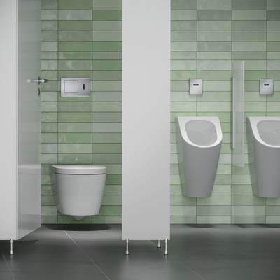 Tece planus Urinal-Elektronik 6 V-Batterie weiss seiden, 100 mm, Farbe weiß Bild 3